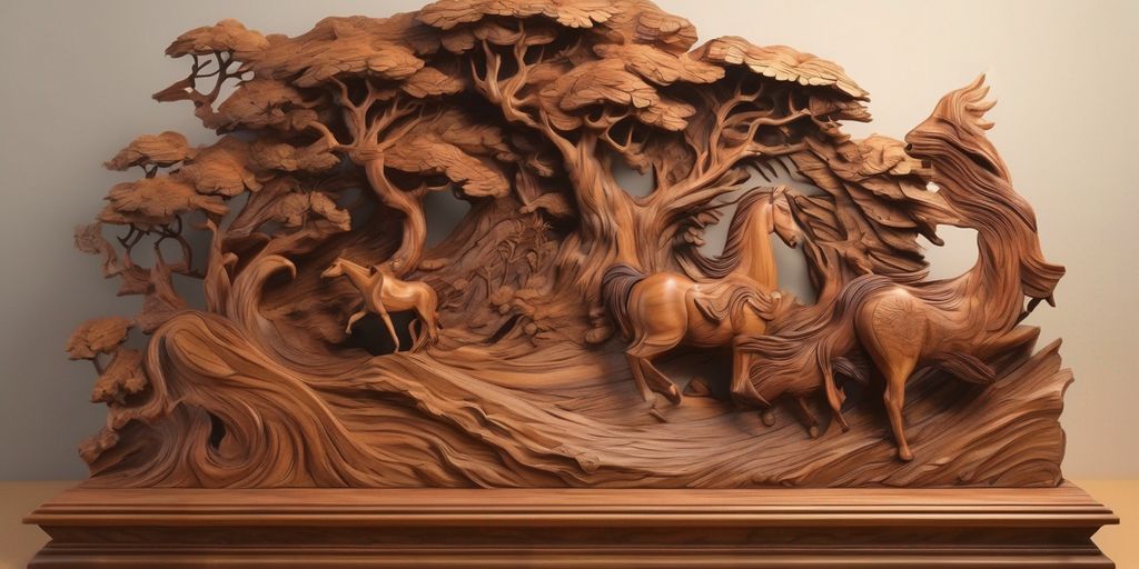 artistic wood carving