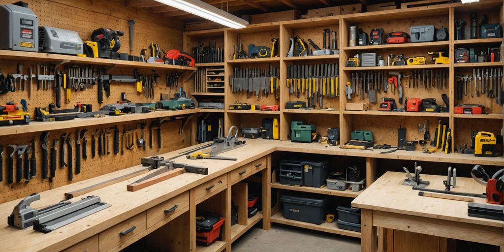 Woodworking tools in a workshop