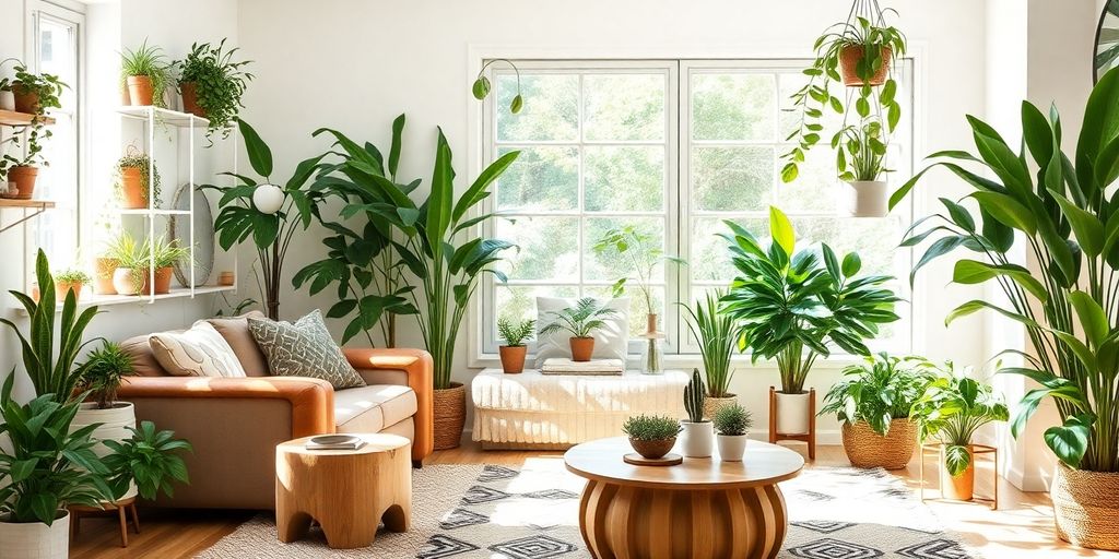 Eco-friendly DIY projects in a bright home environment.